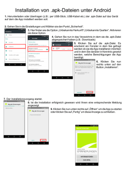 Installation von .apk-Dateien unter Android