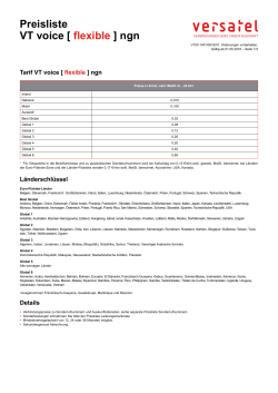Preisliste VT voice [ flexible ] ngn