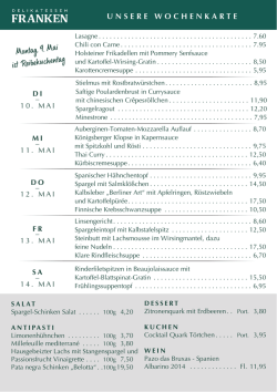 Wochenkarte - Delikatessen Franken