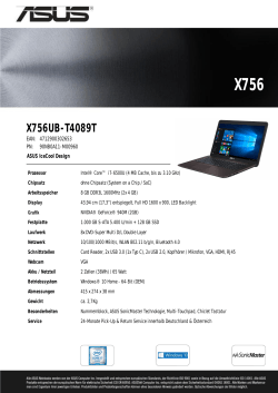 X756UB-T4089T - Ingram Micro GmbH