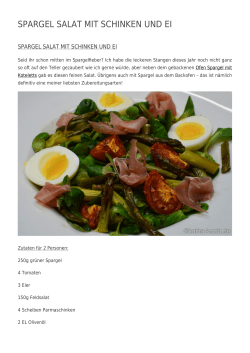 Spargel Salat mit Schinken und Ei - Katha