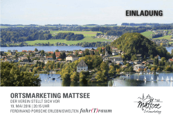 Ortsmarketing Einladung - Ortsmarketing Mattsee