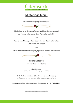 Muttertags Menü