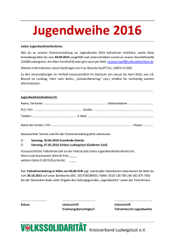 Jugendweihe 2016