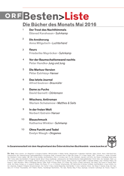 Besten>Liste - Hauptverband des Österreichischen Buchhandels