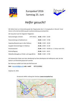 Helfer gesucht!