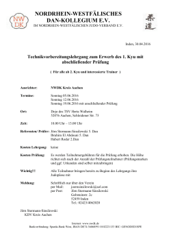 Info - J&uuml;licher Judoclub eV