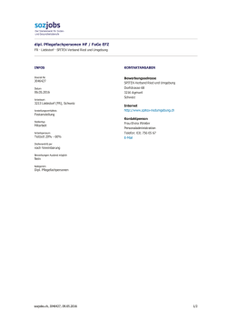 dipl. Pflegefachpersonen HF / FaGe EFZ