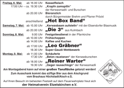 anschließend „Hot Box Band“ ab 17.00 Uhr „Leo Gräbner“ ab 18.00