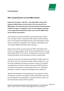 EMC würdigt Bechtle mit zwei EMEA