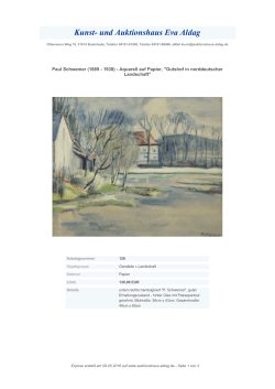 Paul Schwemer - Kunst- und Auktionshaus Eva Aldag