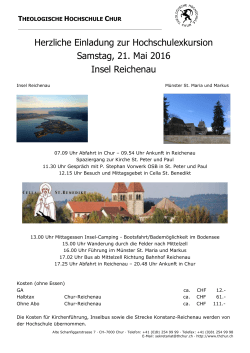 Flyer Exkursion 2016 - Theologische Hochschule Chur