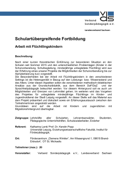 1. Information als PDF - vds Landesverband Sachsen eV