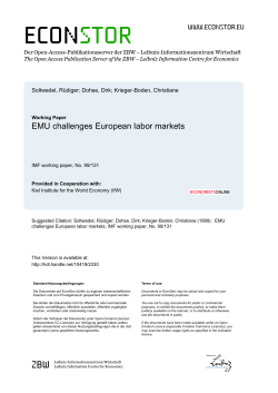 EMU Challenges European Labor Markets - WP/99/131