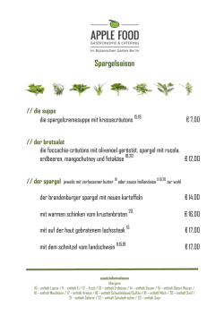 Spargelsaison - Apple Food Gastronomie