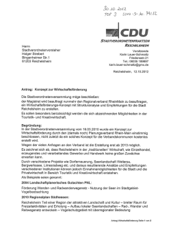 Konzept zur Wirtschaftsförderung