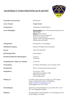 Ausschreibung - Deutscher Minigolfsport Verband