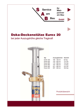 Doka Deckenst&uuml;tze Eurex, verzinkt gr&ouml;&szlig;te