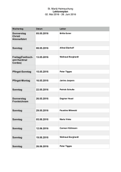 Termine Maria Lektorenplan
