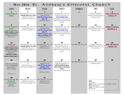 here to see full calendar. - St. Andrew`s Parish Yardley PA