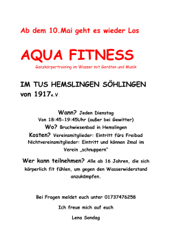 aqua fitness - TuS Hemslingen