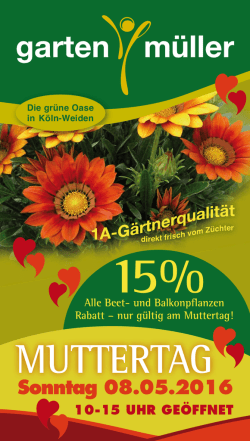 schauen sie hier - Garten Müller, Gartencenter Köln