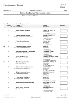 7 Liste de départ épreuve no. 5 - Startliste Prüfung Nr. 5