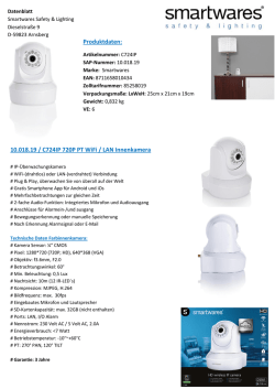 Produktdaten: 10.018.19 / C724IP 720P PT WiFi / LAN Innenkamera