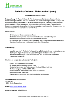 Dieses Stellenangebot als PDF speichern