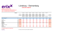 Sonderfahrplan der RB32 Lüneburg - Dannenberg für den