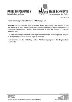 Informationen - Stadtverwaltung Schwerte