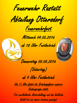 Fest Ottersdorf 2016 - Freiwillige Feuerwehr Rastatt