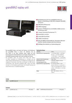 grandMA2 replay unit