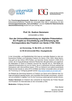 Prof. Dr. Gudrun Gersmann Von der