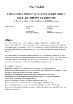 in Hardware f&uuml;r nachr&uuml;stbare Head Unit-Plattform in
