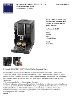De`Longhi DINAMICA ECAM 350.15.B Kaffevollautomat, Black