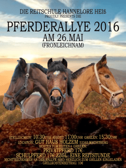 Infos zur Rally 2016 - Reitschule Hannelore Hei&szlig;
