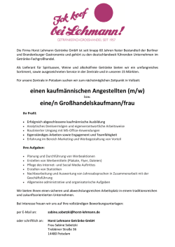 einen kaufm&auml;nnischen Angestellten (m/w)