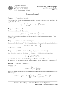 Blatt 5 - Fachbereich Mathematik