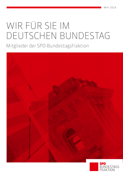 wir für sie im deutschen bundestag - SPD
