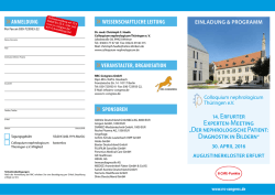 anmeldung wissenschaftliche leitung veranstalter, organisation