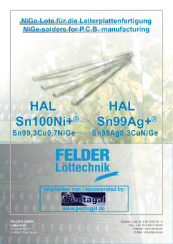HAL-Elektroniklote DE - FELDER GMBH | Löttechnik