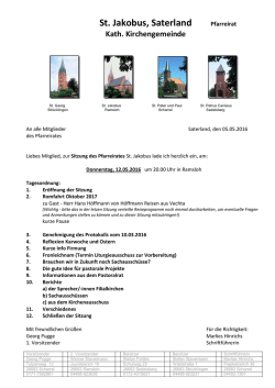 Tagesordnungspunkte - St. Jakobus, Saterland