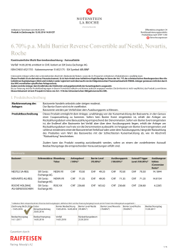 6.70% p.a. Multi Barrier Reverse Convertible auf Nestlé, Novartis