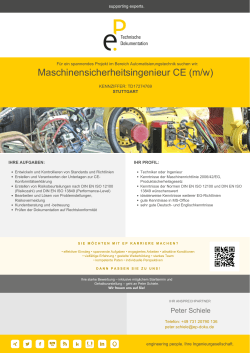Maschinensicherheitsingenieur CE (m/w)