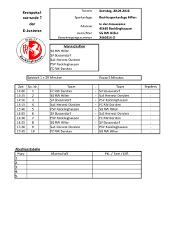 Kreispokal- vorrunde 7 der D-Junioren