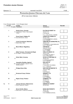 5 Liste de départ épreuve no. 3 - Startliste Prüfung Nr. 3