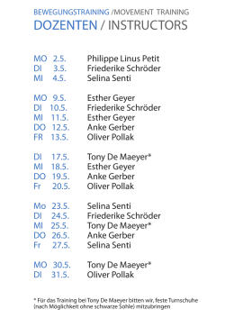 dozenten / instructors