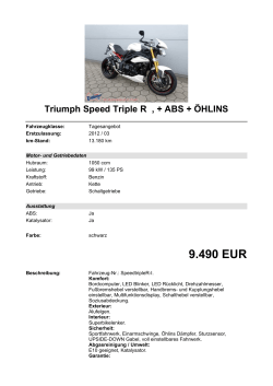 Detailansicht Triumph Speed Triple R €,€+ ABS + ÖHLINS