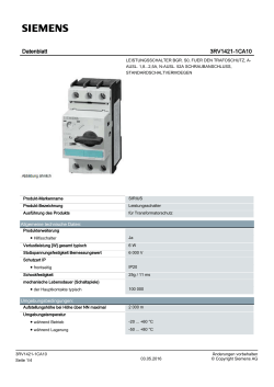 Datenblatt 3RV1421-1CA10 - Siemens Industry Online Support